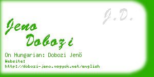 jeno dobozi business card